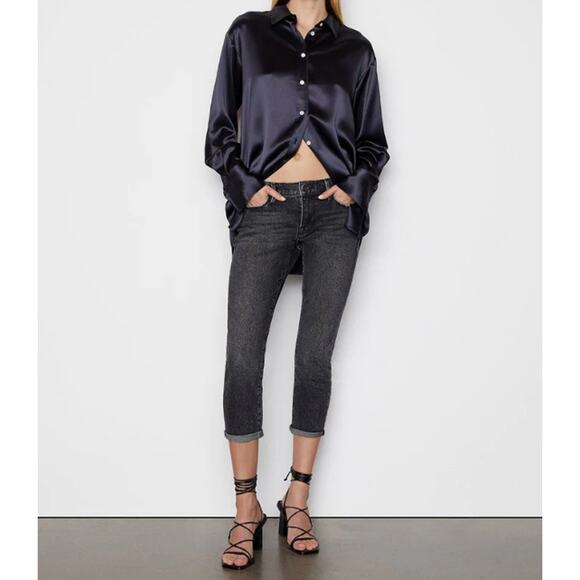 Frame Le Garcon Crop Jeans in Laird - Picture 1 of 8